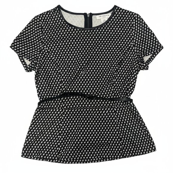 Vintage 1990s/Y2K Liz Claiborne Black and White Shirt - Picture 1 of 6